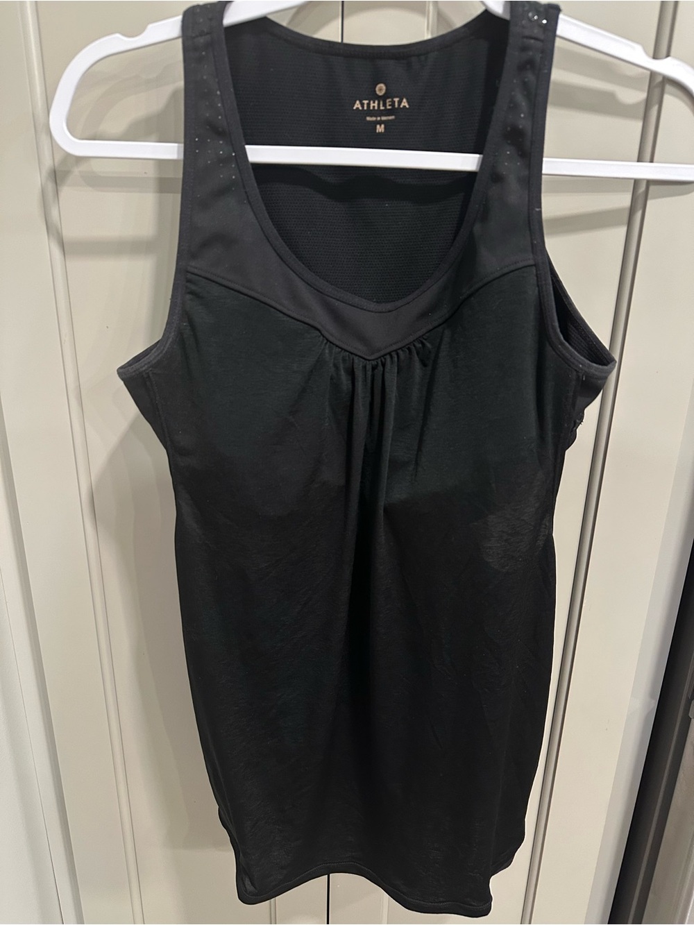 Athleta black tank top with built in  sports bra medium